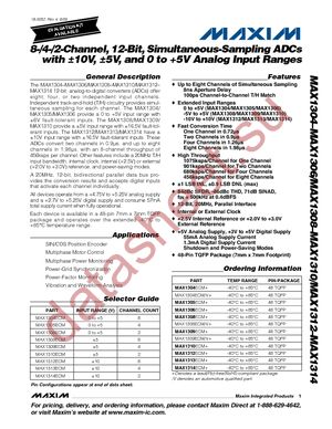 MAX1312ECM+ datasheet  